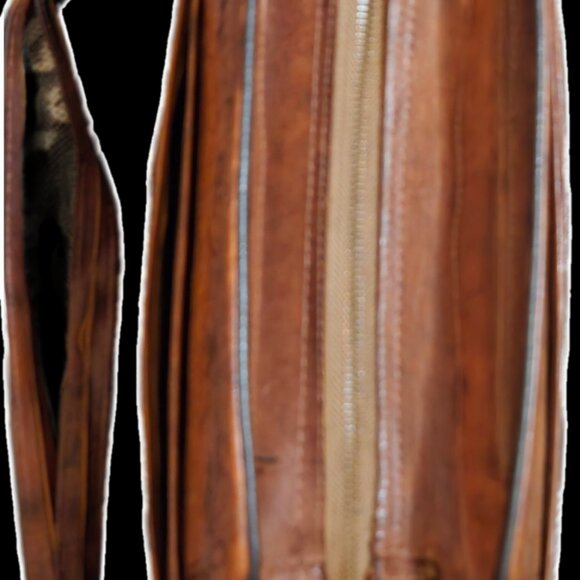 Vintage Hand Tooled Leather Shoulder Bag - Aztec Calendar & Eagle - Western - Picture 3 of 9